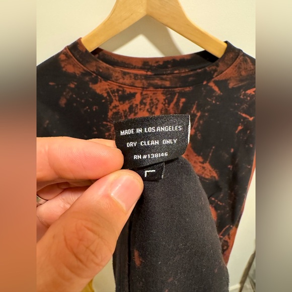 424 Fairfax Bleached black Long Sleeve T-Shirt - Picture 7 of 7